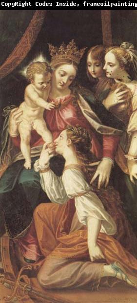 SANCHEZ COELLO, Alonso The Mystic Marriage of St.Catherine